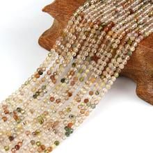 Gema de cuarzo rutilada Natural, faceta de 2 y 3mm, cuentas redondas de cristal Multicolor, accesorios DIY para collar, pulsera, fabricación de joyas 2024 - compra barato