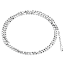 10pcs Silver Tone Stainless Steel Dog Tag Chains,2.3mm Ball Bead Chain Ball Chains for Necklaces Keychains 24" 60cm Wholesale 2024 - buy cheap