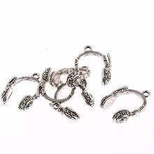 24Pcs Headphone Headset Music Beads Tibetan Silver 3D Charms DIY Alloy Pendant Fit Bracelet Jewelry Finding 20*15mm 2024 - buy cheap