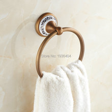 Wall Mounted Bathroom Accessories Towel Ring Antique Copper Towel Mounted Rack R502 2024 - buy cheap