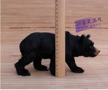 new simulation bear toy handicraft resin&fur black standing bear doll gift about 23x8x12cm 0915 2024 - buy cheap