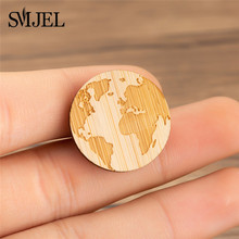 SMJEL Cartoon World Map Brooches Cool Girl Icons Badge on Backpack Brooch Pins For Clothes Acrylic Badges for women girls gift 2024 - buy cheap