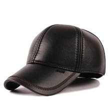 Gorra de béisbol de cuero con protección para las orejas para hombre, gorro de béisbol de cuero con protección para las orejas, cálido, barato, Viosr, 10 Uds. 2024 - compra barato