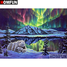 Homfun 5d pintura de diamante completa quadrada/redonda, broca "animal urso" 3d bordado, ponto cruz, presente, decoração de casa a10042 2024 - compre barato