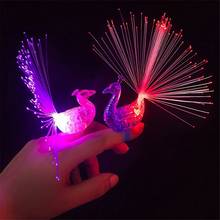 1pc Cartoon Funny Peacock Finger Lamp Toys Children Baby Kids Light up Toys Novelty Toys Light Random Color 2024 - buy cheap