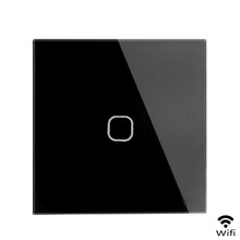 Minitiger-interruptor inteligente sensível ao toque com wifi, sem fio, funciona com alexa e google home, para parede com painel de cristal
