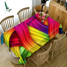 3D Tablecloth Colorful Lines Sexy Flower Merry Christmas Waterproof Thicken Rectangular and Round Table Cloth for Wedding 2024 - buy cheap