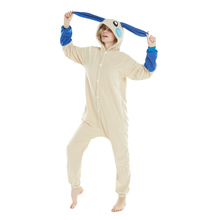 Disfraces de Carnaval para adultos, ropa de dormir de conejo azul, Kigurumi, pijamas de tiburón, Lemur, Pikachu 2024 - compra barato