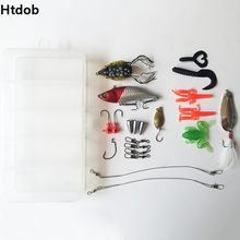 22pcs Lure Kit Set Spinner Crankbait Minnow Popper VIB Soft Hard Spoon Crank Baits Fishing Hooks Fishing Tackle Box Accessories 2024 - buy cheap