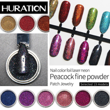 Huration 1 G Mirror Shine Nails Chrome Pigment Holographic Powder Shell Dazzling DIY Salon Micro Laser for Manicure Decorations 2024 - buy cheap
