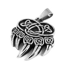 Celtic Knot Charms Bear Paw Biker Men Pendant Stainless Steel Jewelry Norse Viking Biker Pendant Wholesale SWP0407 2024 - buy cheap