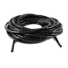 10mm Spiral Cable Wire Wrap Tube Computer Manage Cord clear 32.8FT (10M) Black 2024 - buy cheap
