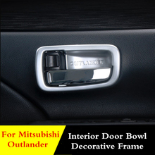 Cubierta de marco decorativo para puerta de coche Mitsubishi Outlander PHEV, pegatina embellecedora de manija para Interior de coche, 2020, 2018, 2017, 2016, 2015, 2013 2024 - compra barato