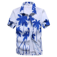 Mens Hawaiian Shirt Male Casual camisa masculina Printed Beach Shirts Short Sleeve 2019 New Free Shipping Asian SizeM-5XL 2024 - buy cheap