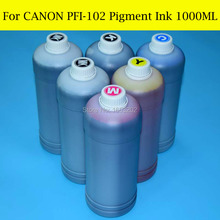 6 PC X 1000 ML Para Canon PFI102 Tinta Pigmentada Para Canon iPF 500/510/600/605/610/700/710/720 de Impressora 2024 - compre barato