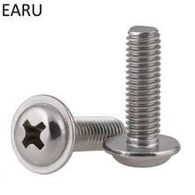 M3*4/5/6/8/10/12/16/20/25mm  316 Stainless Steel Round Pan Cross Phillips Head With Washer Pad Computer Screw Bolt 2024 - buy cheap