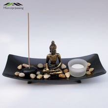 Candle Holder Resin Aromatherapy Table Candle Holders Buddha Statue Candlestick Ornament Sand Table for Home Decoration GZT059 2024 - buy cheap