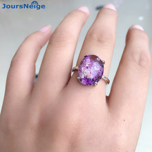 Lavender Purple Scenery Natural Ghost Crystal Ring Lucky for Women Girl Gift Fresh Rings Fashion Simple Jewelry Wholesale 2024 - buy cheap