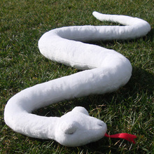 new plush simulation white snake toy stuffed soft snake doll gift about 120cm s1936 2024 - buy cheap