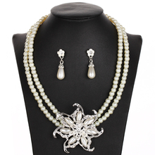 Hesiod Bride Fashion Imitation Pearl Jewelry Sets Exquisite Wedding/Engagement/Party Earrings Statement Necklace Jewelry Set 2024 - buy cheap