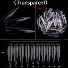 500 шт./лот, искусственный полупокрытие, овальные кончики для ногтей, прозрачный цвет, акрил, французский тип, Длинные Накладные шпильки, накладные ногти 2024 - купить недорого