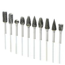 Brocas de carboneto de tungstênio, brocas para metal, conjunto de broca de cone mini dremel cnc com 10 peças 2024 - compre barato