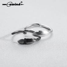 Cxwind Fashion Black Leaf Tail Ring Adjustable Knuckle Rings for Women Anniversary Gifts Statement Jewelry bague femme 2024 - buy cheap