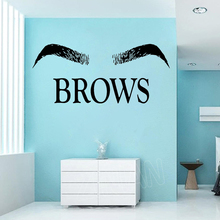 Eyelashes Lashes Extensions Vinyl Decal Wall Stickers Eyebrows Brows Beauty Salon Quote Wall Decal Make Up Bedroom Decor Z902 2024 - buy cheap