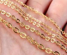 Ожерелье из нержавеющей стали под золото, 2,2 мм, 18,6 дюйма, 10 шт./комплект 2024 - купить недорого