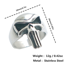 Size 6 To Size 13 Mens Boys 316L Stainless Steel Cool The Punisher Ring 2024 - buy cheap