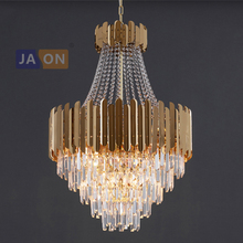 led e14 Postmodern Stainless Steel Crystal LED Lamp LED Light.Pendant Lights.Pendant Lamp.Pendant light For Dinning Room Foyer 2024 - buy cheap