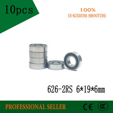 (10 PCS) 626-2RS 6x19x6 mm ABEC-5 Rubber Sealed Ball Bearing 6*19*6mm 626RS 2024 - buy cheap