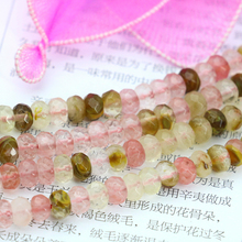 4X6mm Rosa facetado turmalina multicolor sandía forma de ábaco suelta perlas 15 pulgadas joyería de las mujeres de regalo 2024 - compra barato