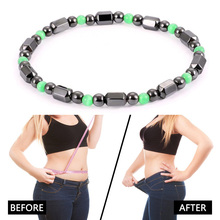 High quality Adjustable Weight Loss Round Black Beads Stone Biomagnetism Magnetic Therapy Bracelet Health Care Slimming Products 2024 - buy cheap