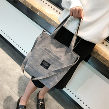 High Capacity Women Corduroy Tote Ladies Casual Shoulder Bag Foldable Reusable Shopping Beach Bag 2024 - buy cheap