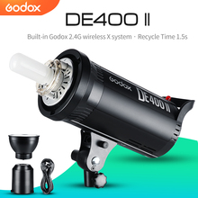 Godox-lámpara estroboscópica para estudio de fotografía, iluminación de cabeza, montaje Bowens, DE400II, 400W, 400Ws, GN65 2024 - compra barato