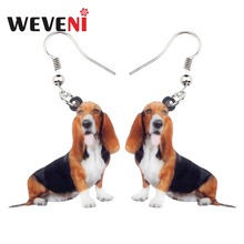 WEVENI-pendientes acrílicos con forma de perro colgante, joyería Animal de moda para mujeres y niñas 2024 - compra barato