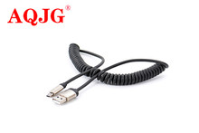 Пружинный Спиральный USB-адаптер 2,0 А с внешней резьбой на Micro USB B с 5 штырьками, цифровой USB-разъем, USB-кабель для зарядного устройства 2024 - купить недорого