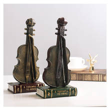 American country Style Violin Savings Ornaments Resin Vintage Miniature Music Figurines Home Decoration Accessories Violin Gifts 2024 - buy cheap