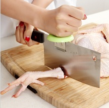 Tapa de cuchillo de acero inoxidable, de doble uso utensilio de cocina, picado, porta cuchillos de cocina 2024 - compra barato