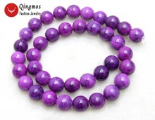 Qingmos 10mm Purple Round High Quality Natural Sugilite Beads for Jewelry Making Necklace Bracelet DIY 15'' Los766 Free Shipping 2024 - buy cheap