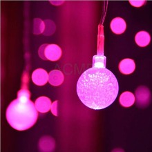 3.5x0.5/0.7m 16 bolas de cristal bolha led string luzes de fadas natal lâmpadas de casamento guirlandas luces de navidad para exterior 2024 - compre barato
