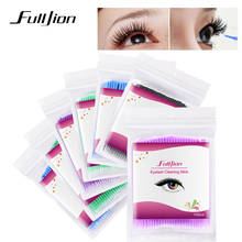 Fulljion 100Pcs/Lot Eyelash Extension Micro Brushes Individual Applicator Mascara Tool Swab Disposable Brush Lash Cleaning Stick 2024 - buy cheap