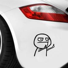 Забавная мультяшная Автомобильная наклейка с двумя средними пальцами для ноутбука и мотоцикла 2024 - купить недорого