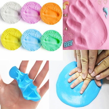 Baby Footprint Handprint Soft Modeling Clay Air Drying Play Light Clay Slime Toys Polymer Plasticine Imprint Kit DIY childen toy 2024 - buy cheap