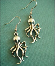 Fashion 50Pair Vintage Silvers Large Octopus Dangle Earring Charms Pendants Drop Earrings For Women DIY Jewelry Handcrafted P692 2024 - buy cheap