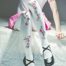 2009 Spring and Summer New Pantyhose Retro Totem Ms. Velvet Bottom Socks Printed Silk Socks Wholesale  RL 4 2024 - buy cheap