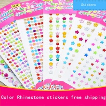 DIY colorful Acrylic crystal stickers decorative stickers Diamond Self-adhesive Rhinestones sticker Children's toys sticker 2024 - buy cheap