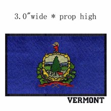 Vermont Flag Flag 3" wide embroidery patch  for jersey patch/village/roupa de unicornio 2024 - buy cheap