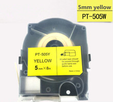 Этикетка на кассету лент PT-505Y желтый для макс. кабеля ID принтер электронная надпись машина трубка принтер кабель маркер LM-550A/E 2024 - купить недорого